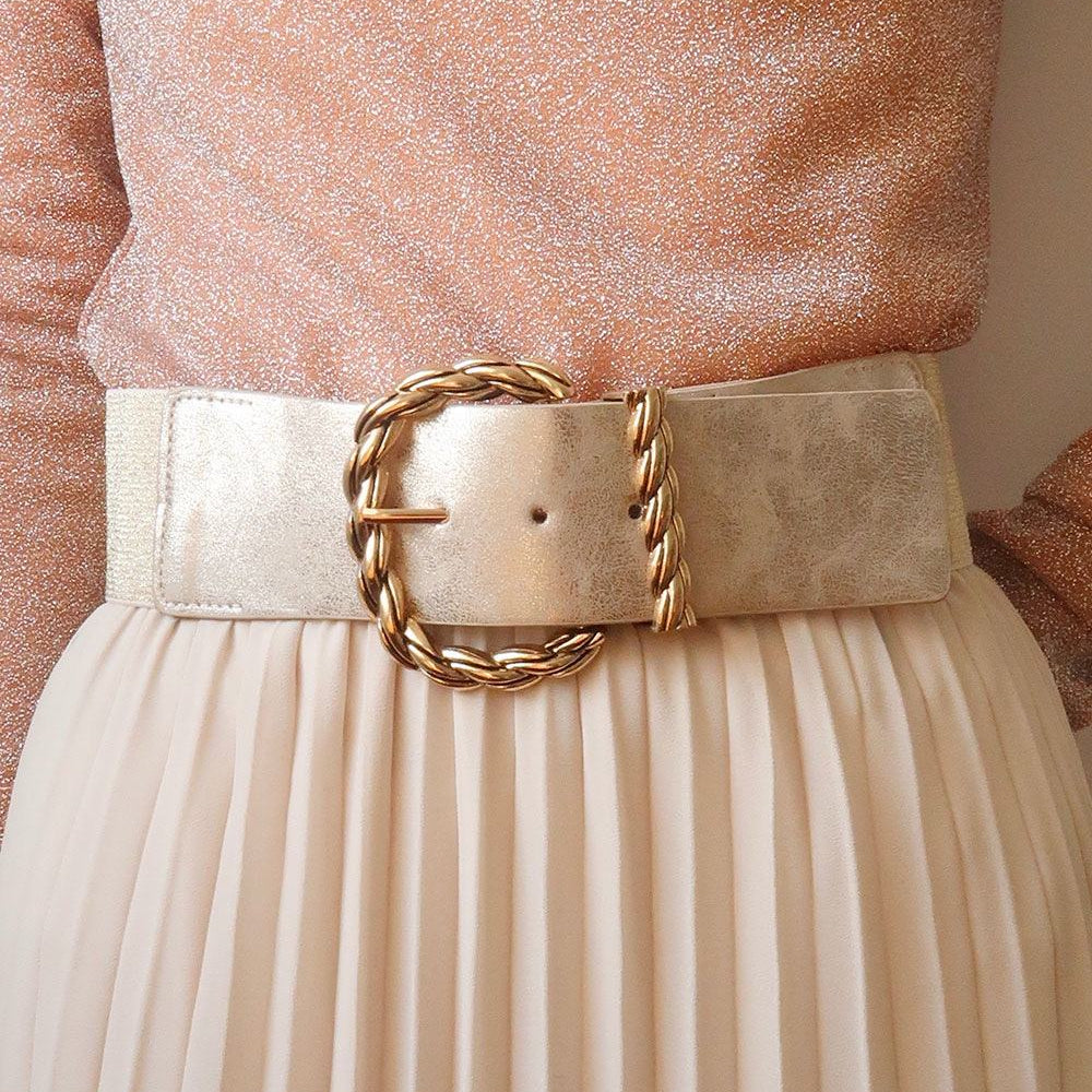 Ceinture Élastique Large Dorée la boutique de lydie