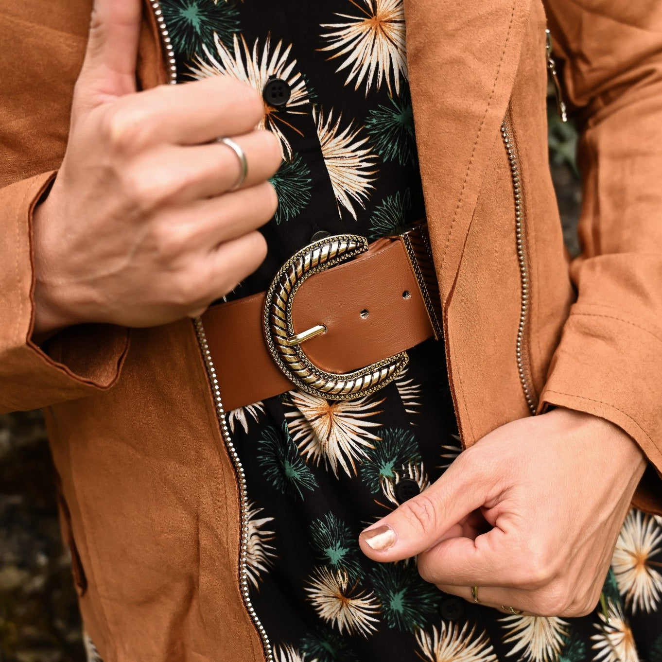 Ceinture élastique Maggie camel - La Boutique de Lydie Taille Unique