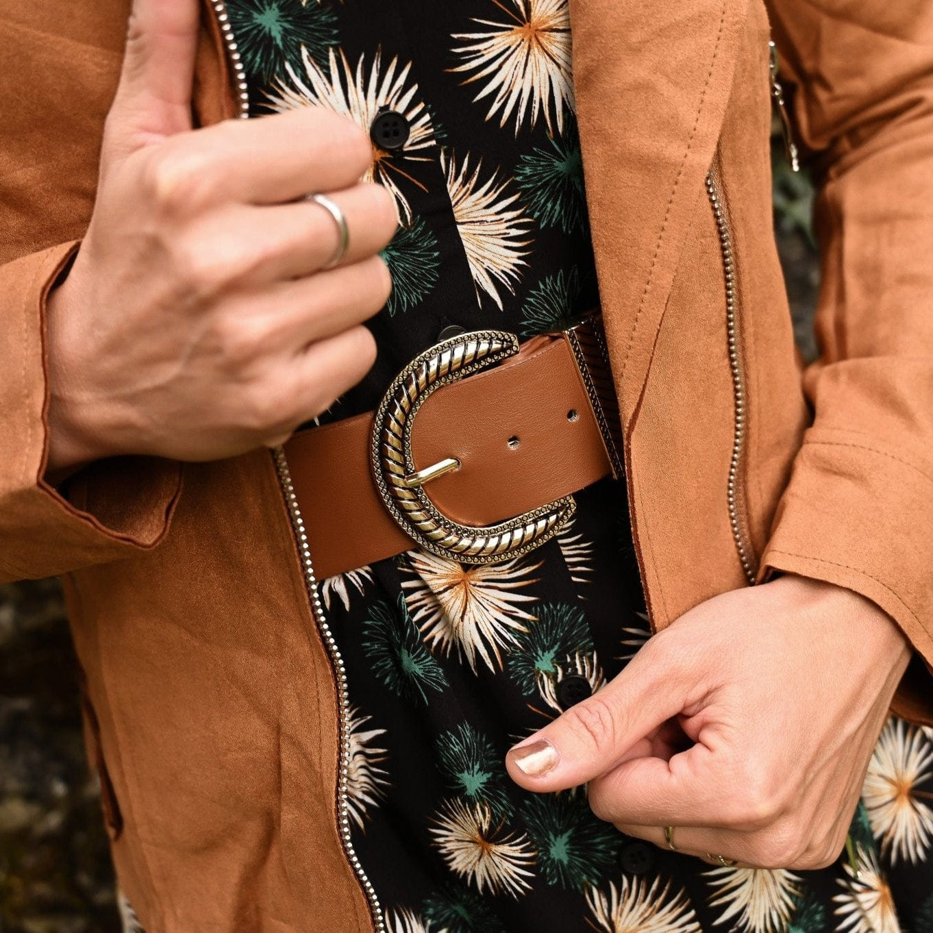 Ceinture élastique Maggie camel - La Boutique de Lydie Taille Unique