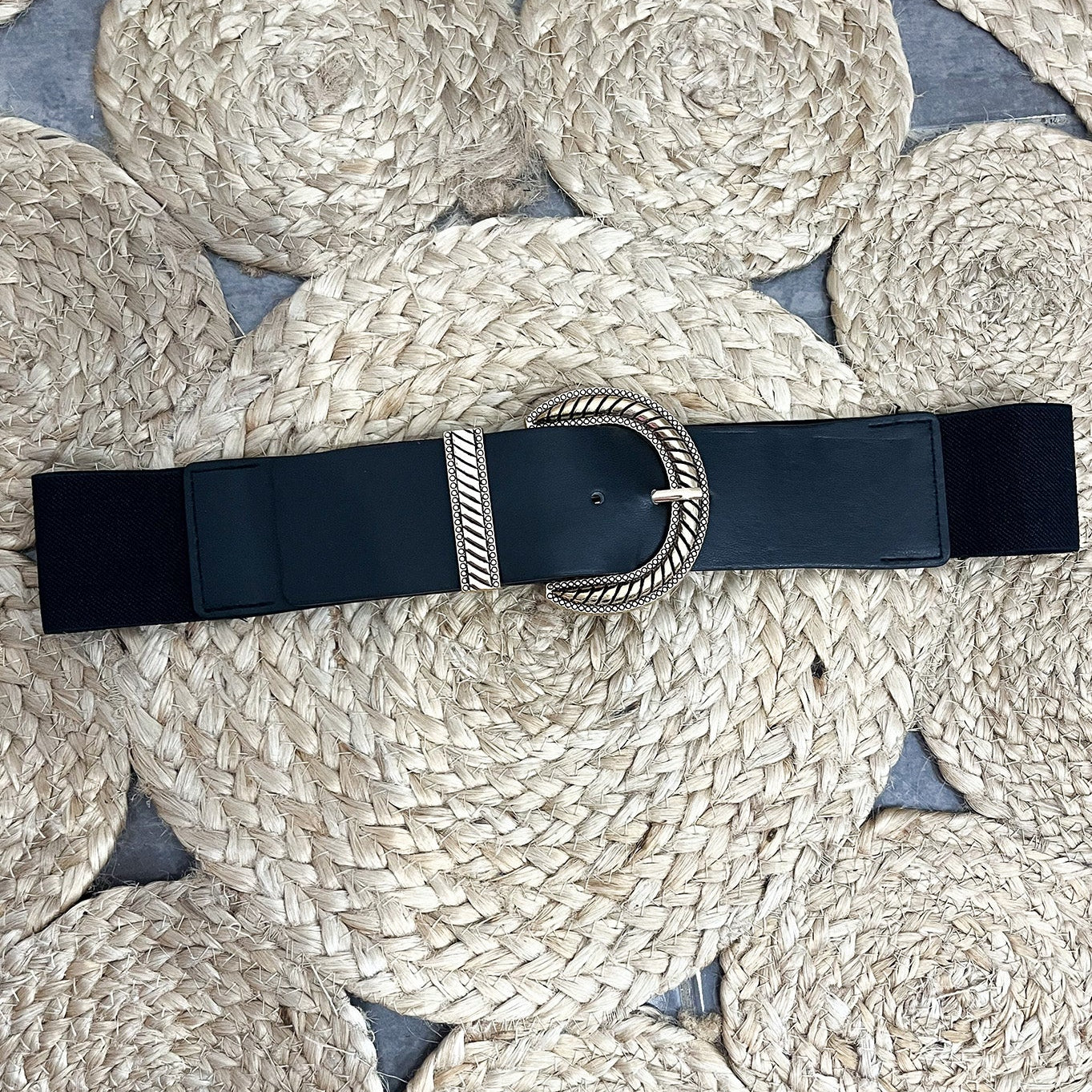Ceinture élastique Maggie noire - La Boutique de Lydie Taille Unique