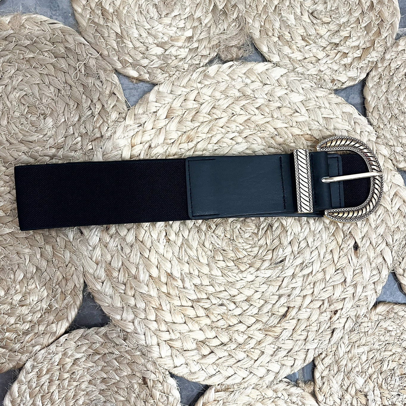 Ceinture élastique Maggie noire - La Boutique de Lydie Taille Unique