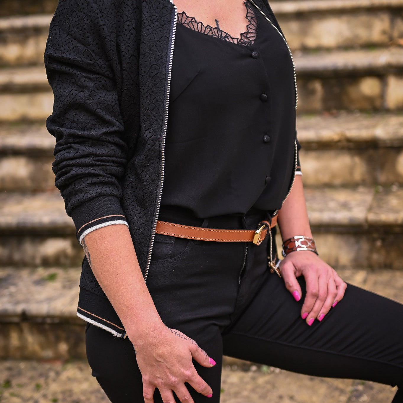 Débardeur Alyssa noir - La Boutique de Lydie S