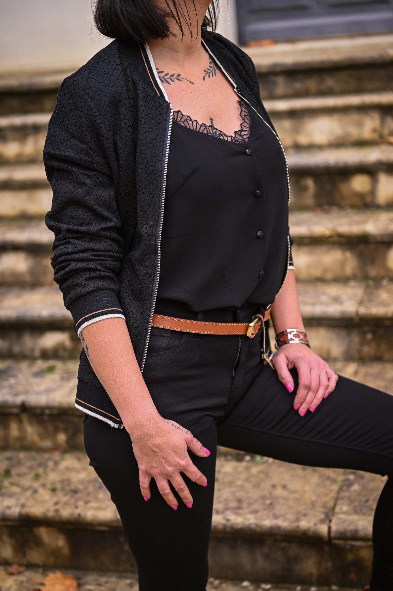 Débardeur Alyssa noir - La Boutique de Lydie S