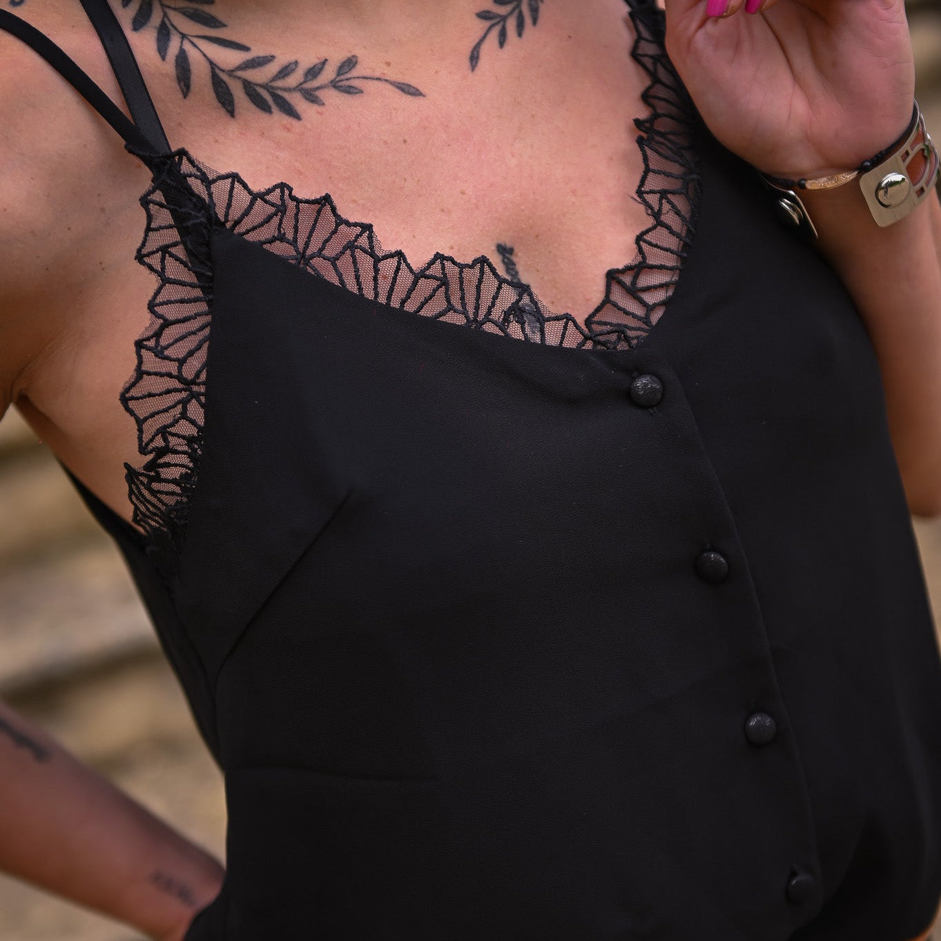 Débardeur Alyssa noir - La Boutique de Lydie S