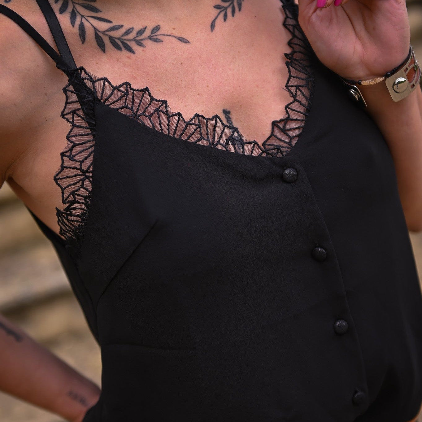 Débardeur Alyssa noir - La Boutique de Lydie S