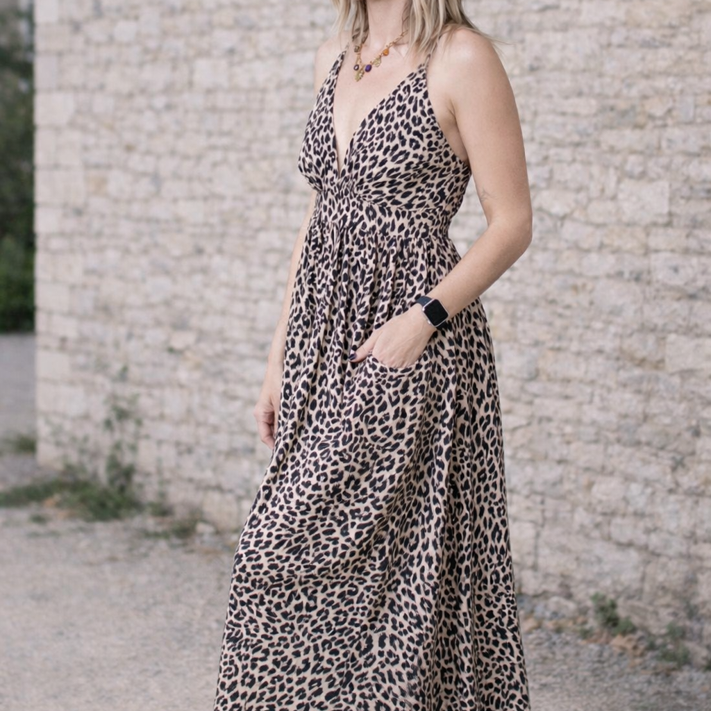 Robe longue Léopard