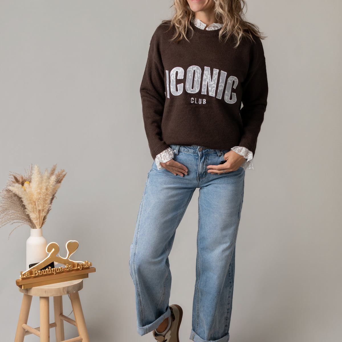 Jean barrel bleu clair femme la boutique de lydie