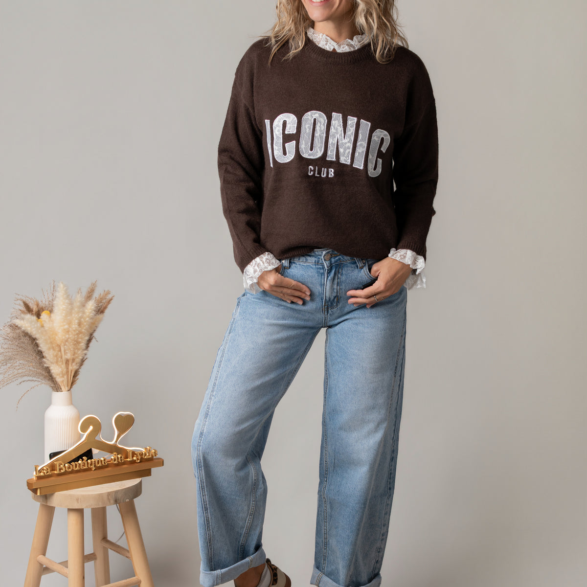 Jean barrel bleu clair