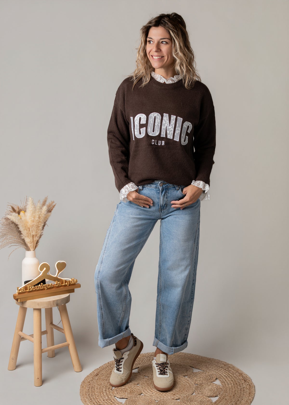 Jean barrel bleu clair