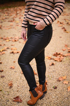 Pantalon skinny enduit noir - La Boutique de Lydie 34