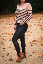 Pantalon skinny enduit noir - La Boutique de Lydie 34