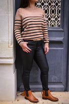 Pantalon skinny enduit noir - La Boutique de Lydie 34