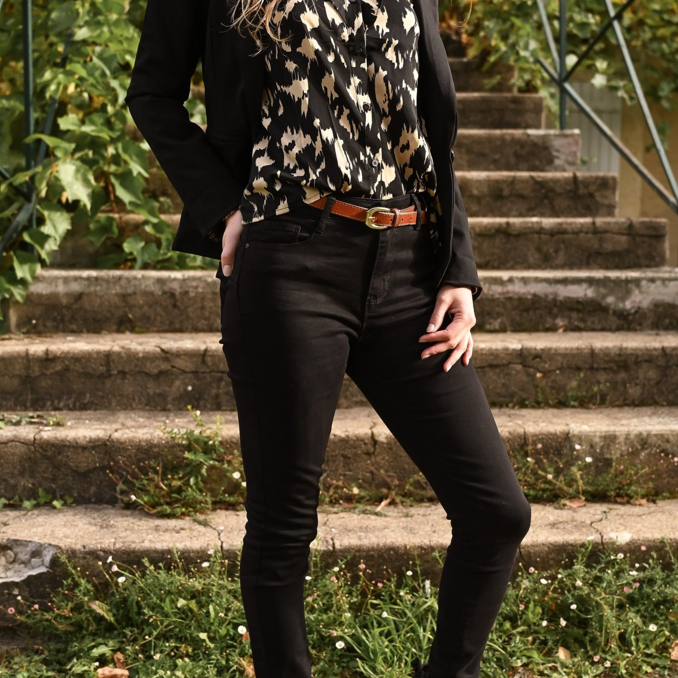 Pantalon skinny Estelle Noir - La Boutique de Lydie 34