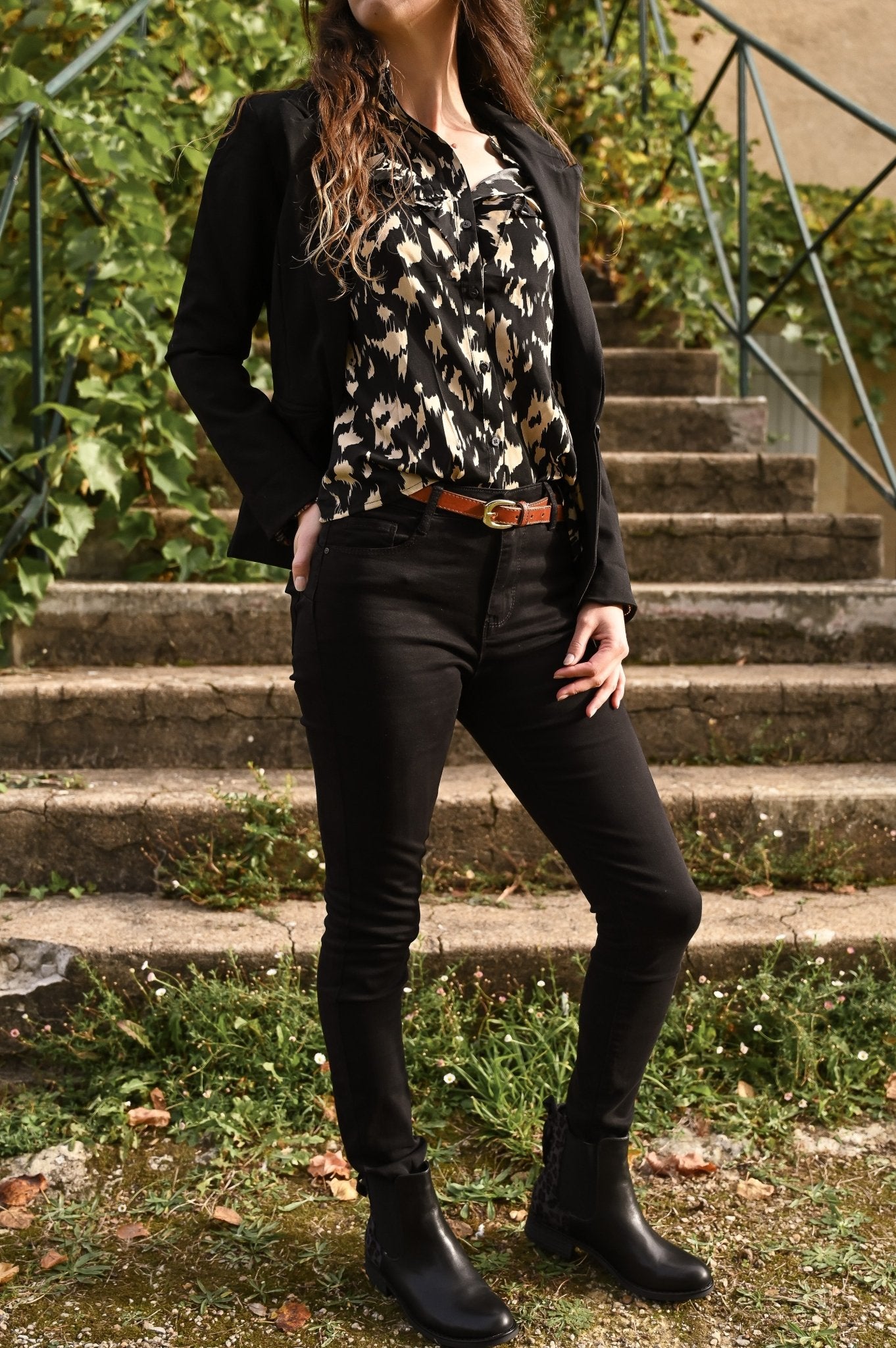 Pantalon skinny Estelle Noir - La Boutique de Lydie 34