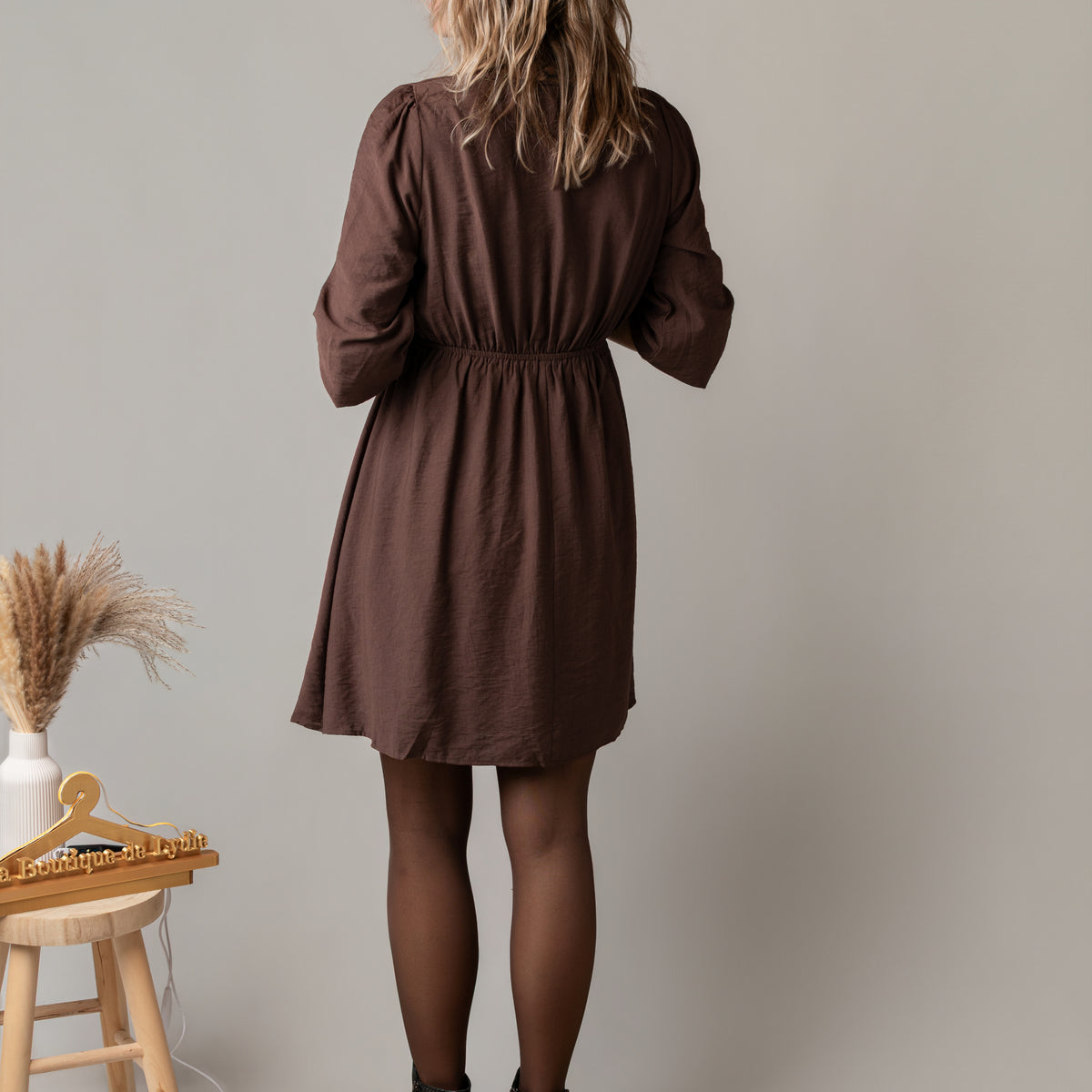Robe courte chocolat hiver