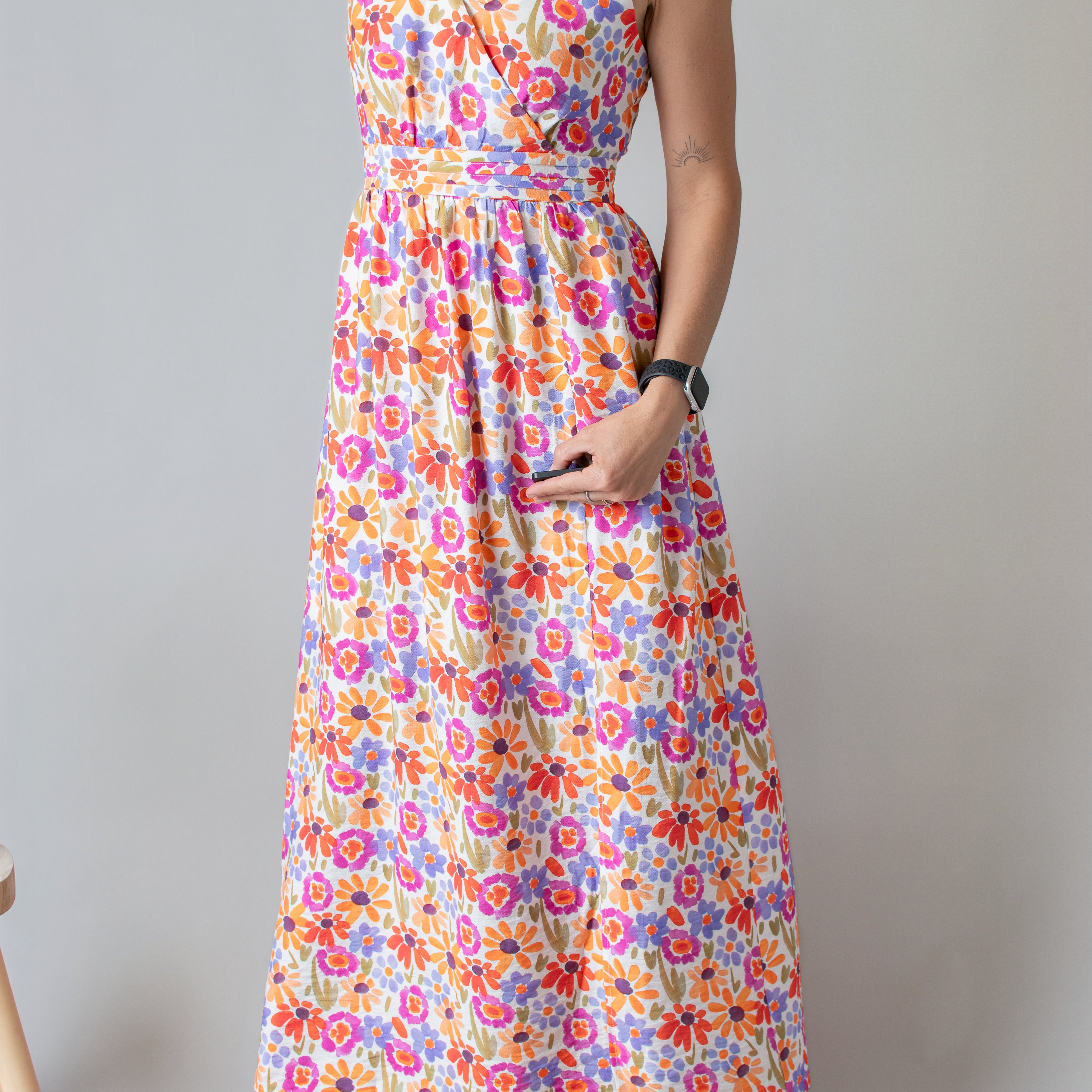 Robe Longue Fleurie Dos Nu