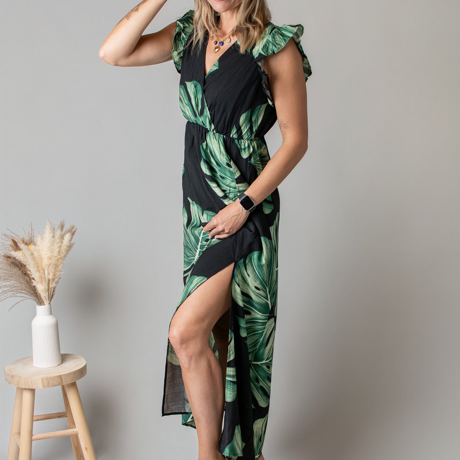 Robe Longue Noire Exotique la boutique de lydie