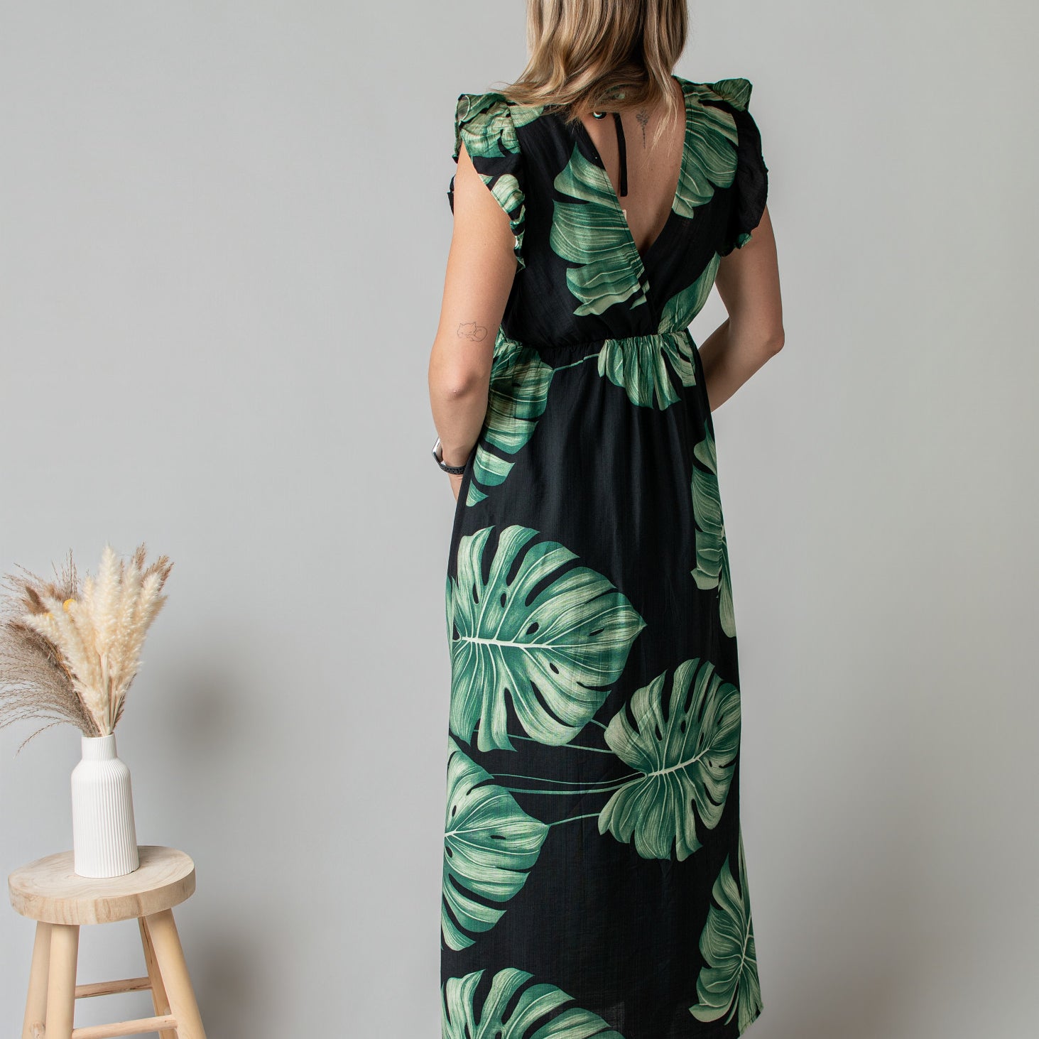 Robe Longue Noire Exotique