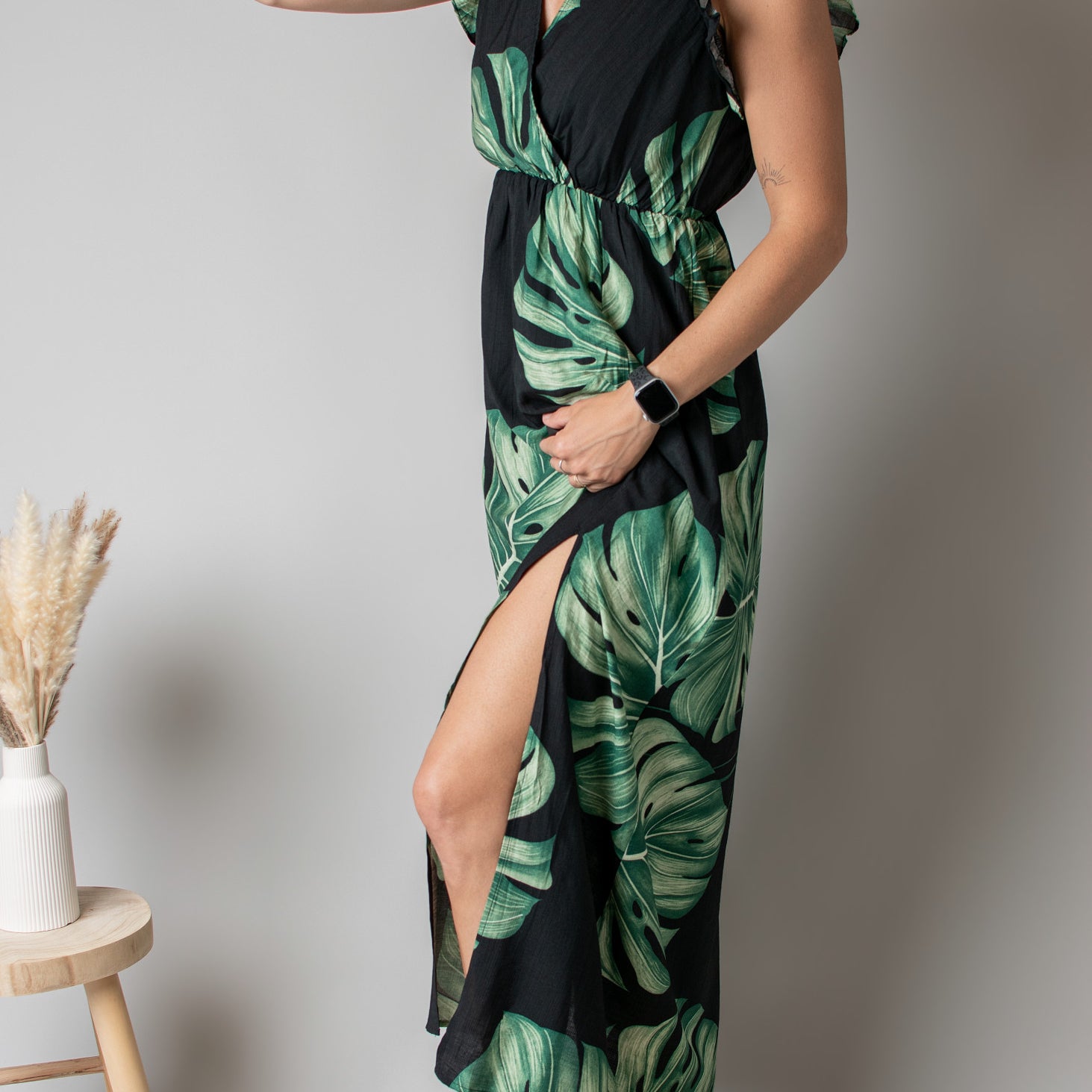 Robe Longue Noire Exotique
