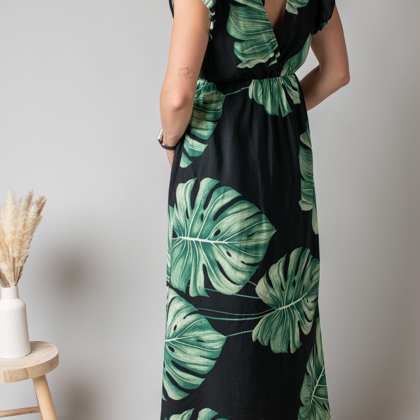 Robe Longue Noire Exotique
