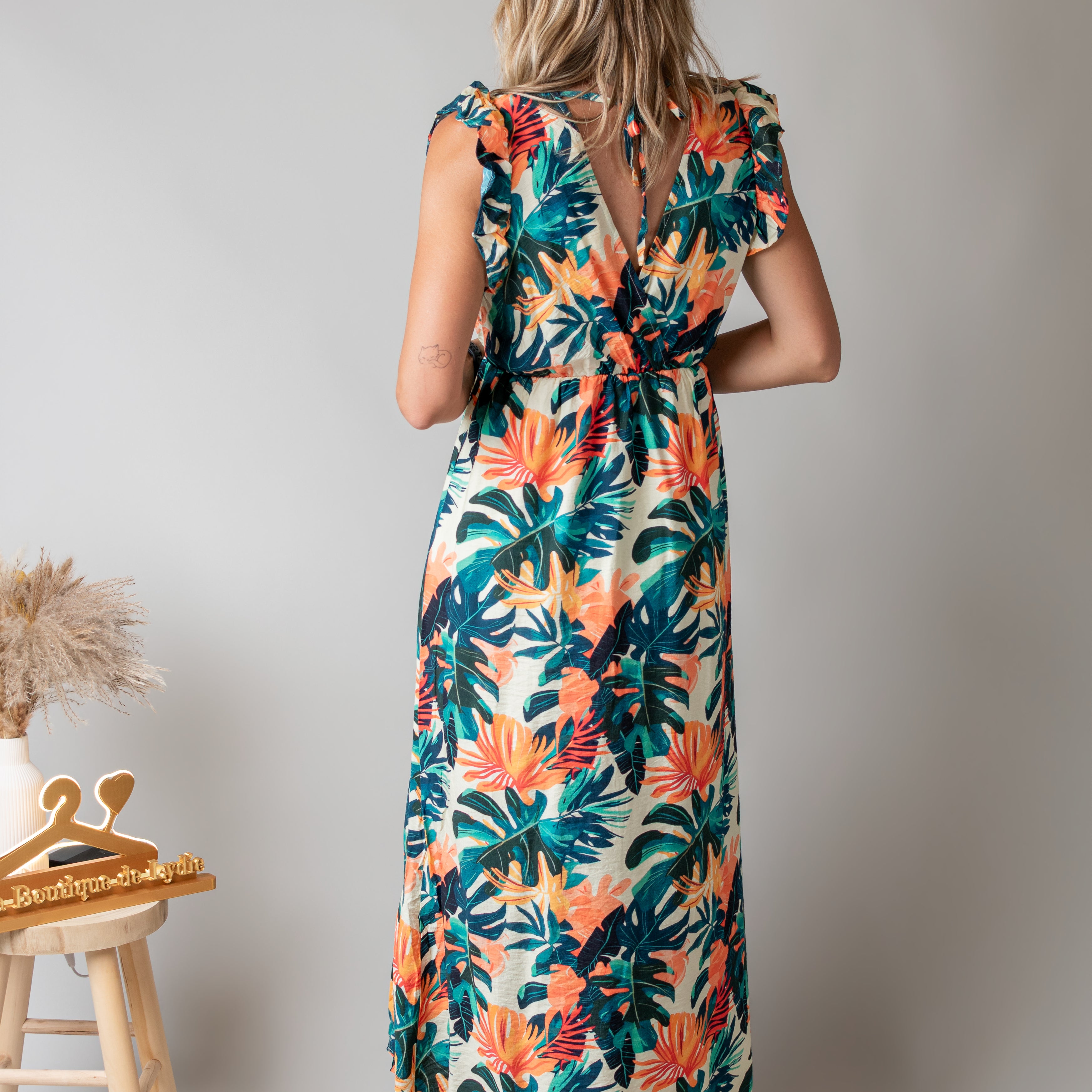Robe longue bohème tropicale