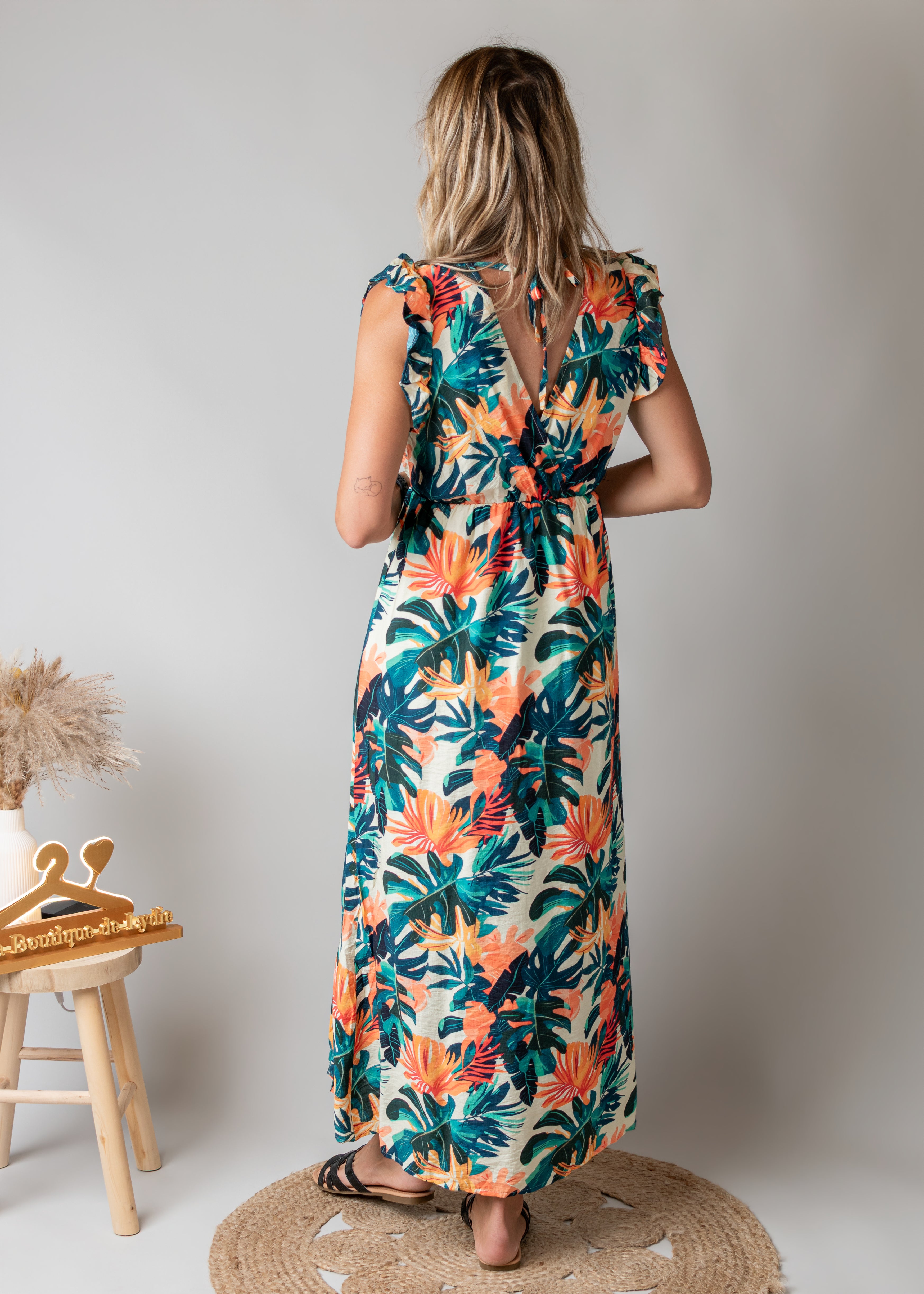 Robe longue bohème tropicale