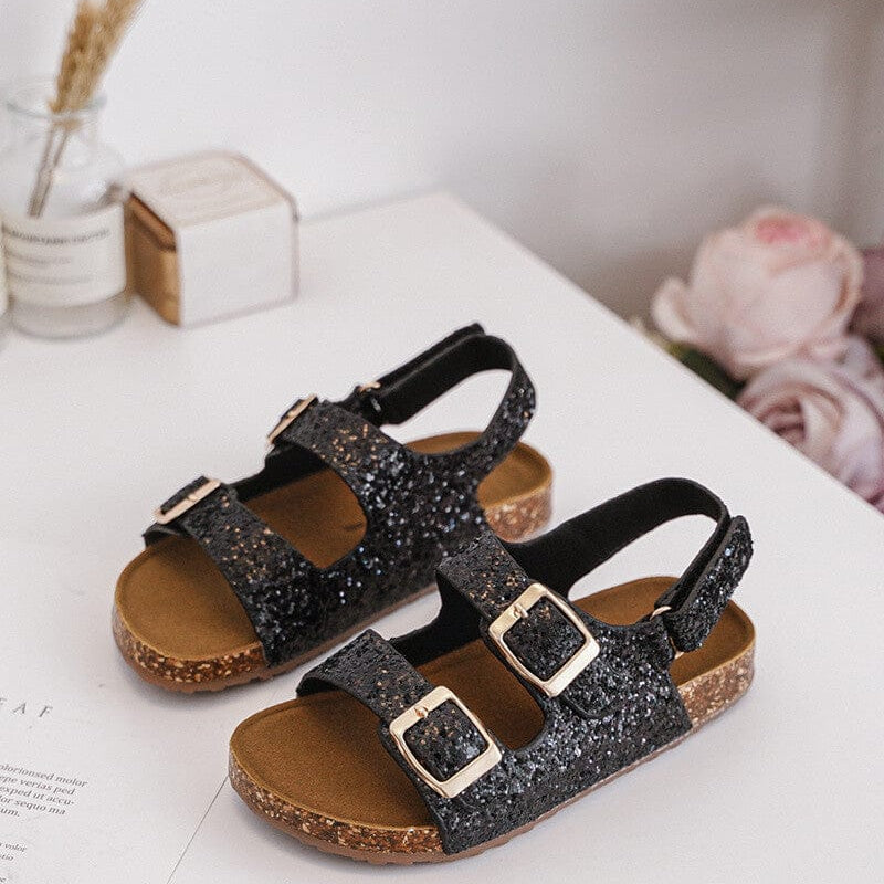 Sandale noires pailleté enfant