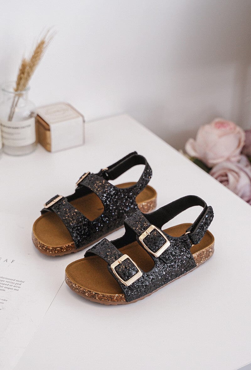 Sandale noires pailleté enfant