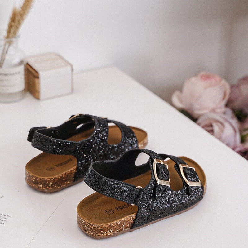 Sandale noires pailleté enfant