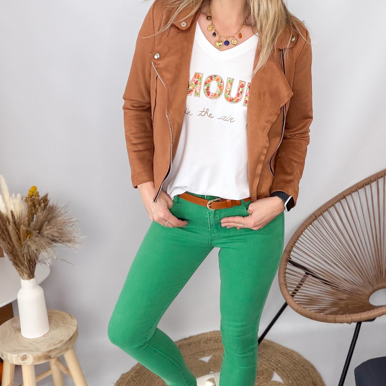 Jean Skinny Vert femme