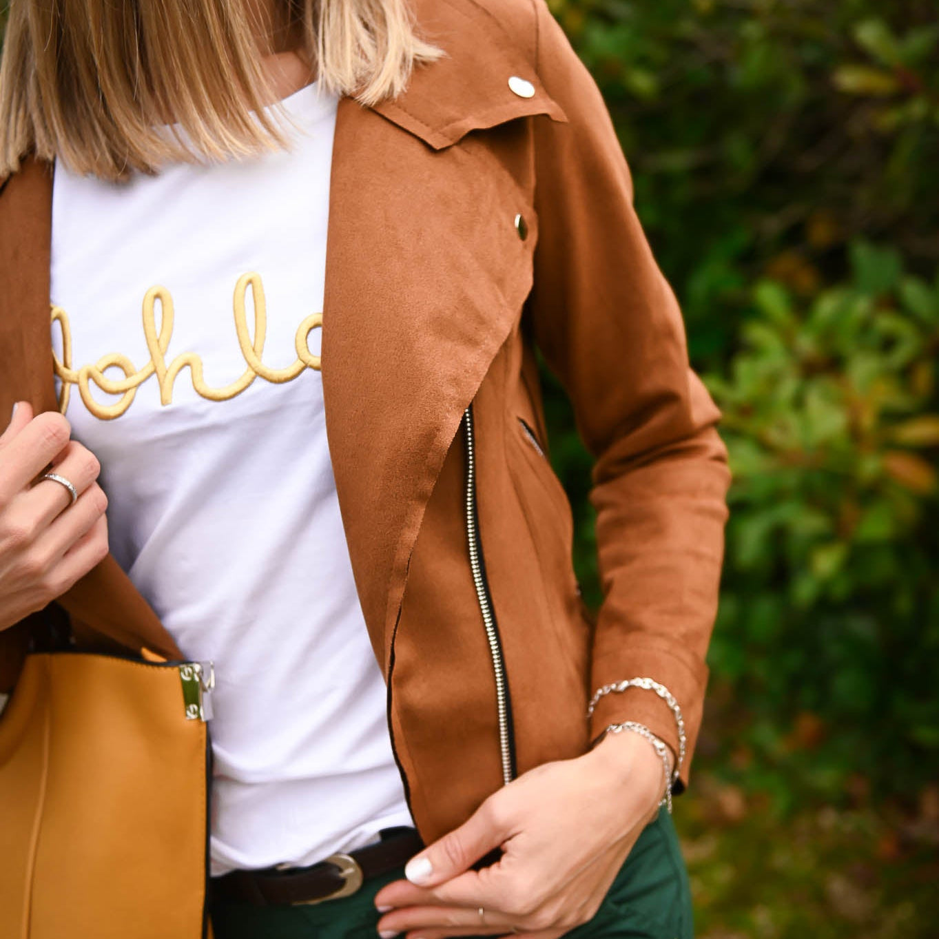 T-shirt Oohlala Blanc brodé doré - La Boutique de Lydie S/M