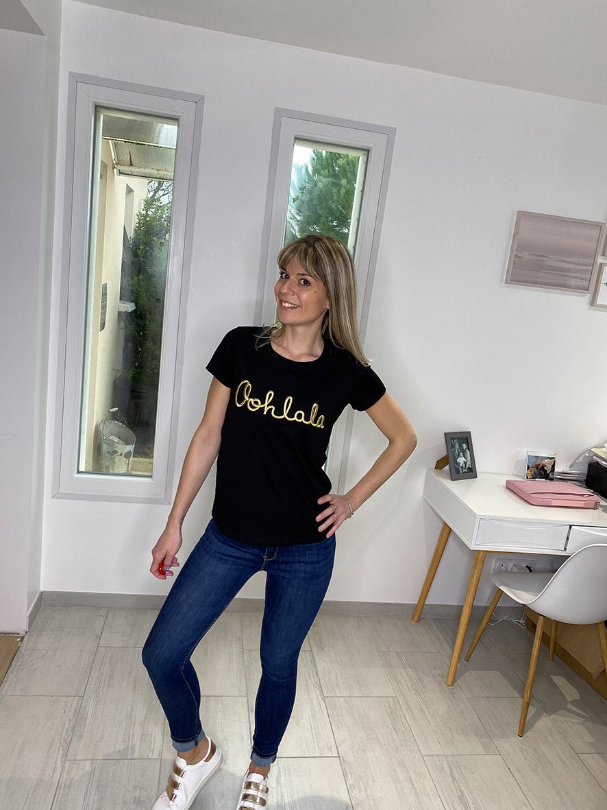 T-shirt Oohlala noir - La Boutique de Lydie S/M