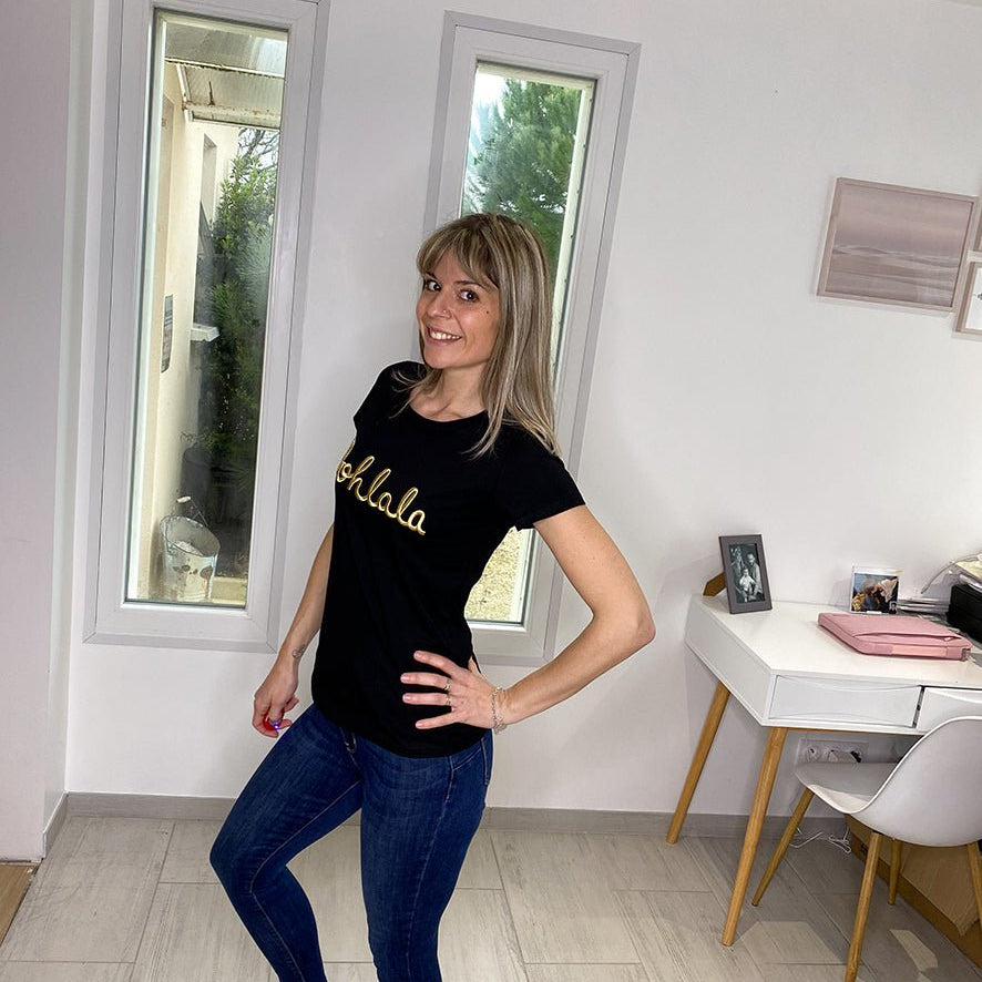 T-shirt Oohlala noir - La Boutique de Lydie S/M