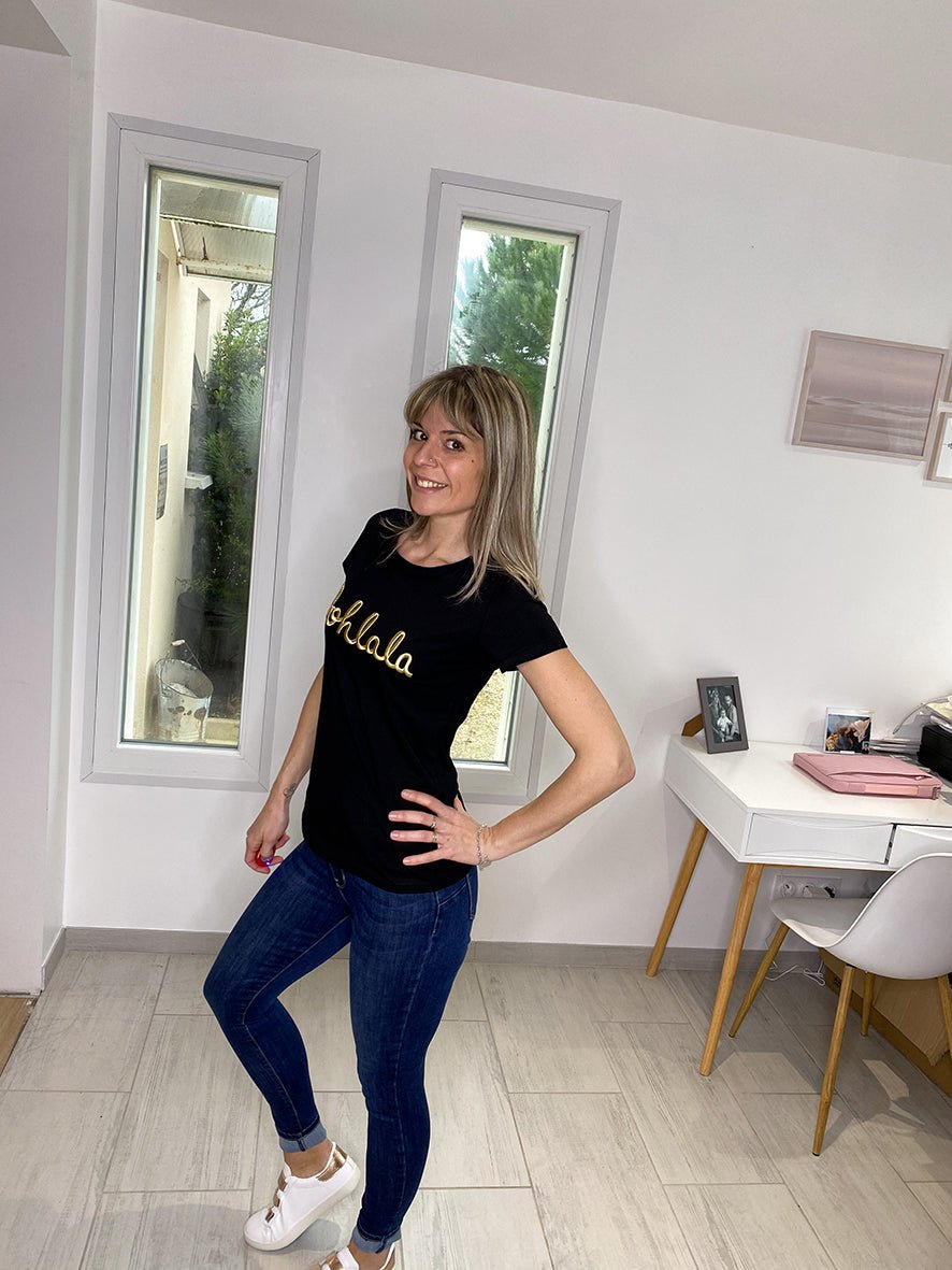 T-shirt Oohlala noir - La Boutique de Lydie S/M