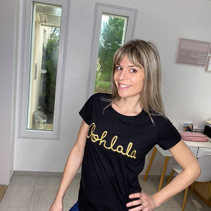 T-shirt Oohlala noir - La Boutique de Lydie S/M