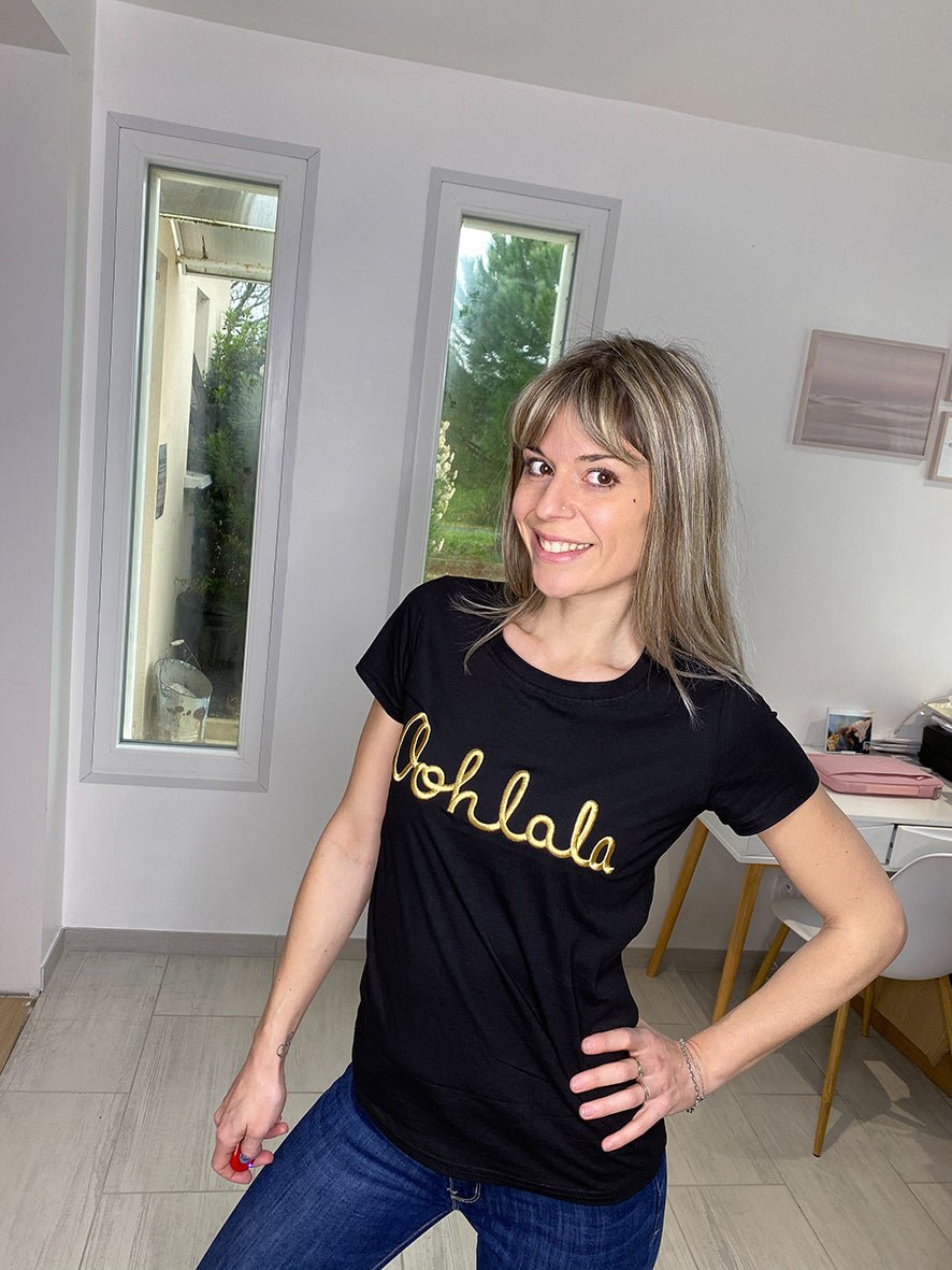 T-shirt Oohlala noir - La Boutique de Lydie S/M