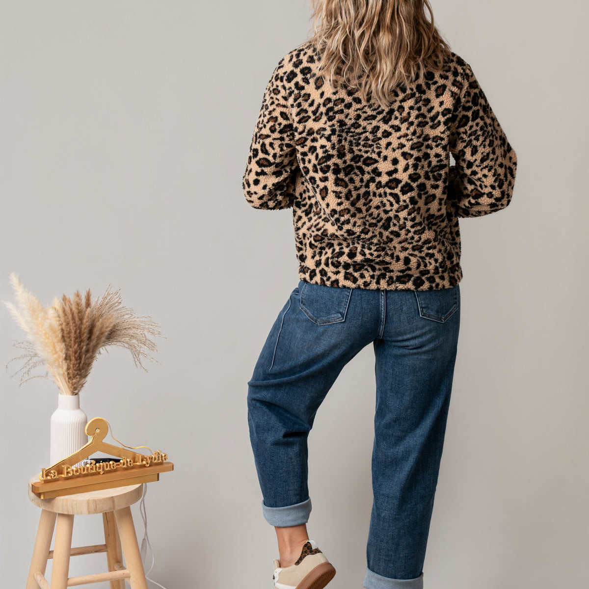 Jean barrel fit bleu médium délavé