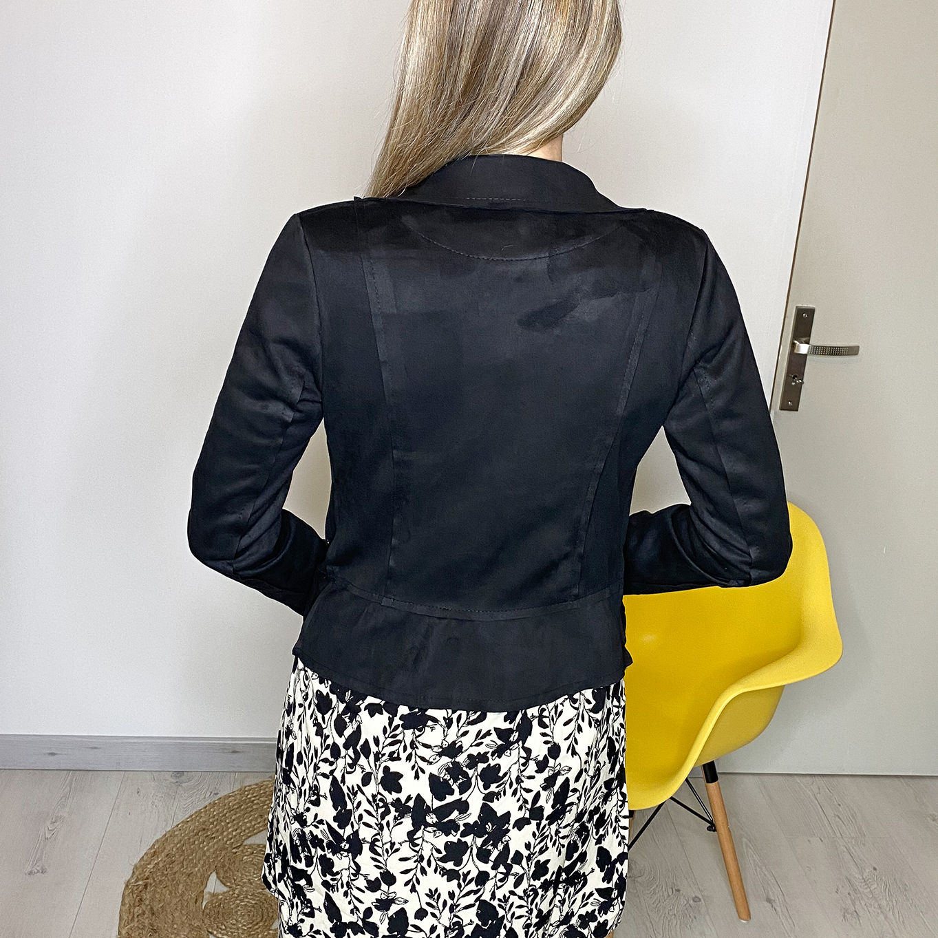 Perfecto en Suédine noir la boutique de lydie