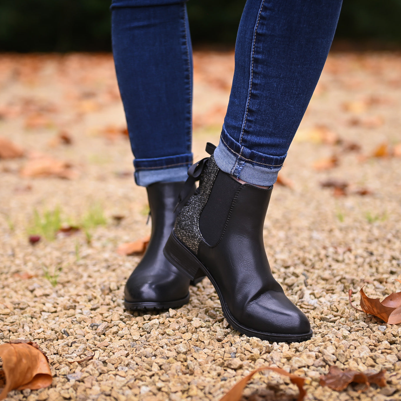 Bottines chelsea femme noires