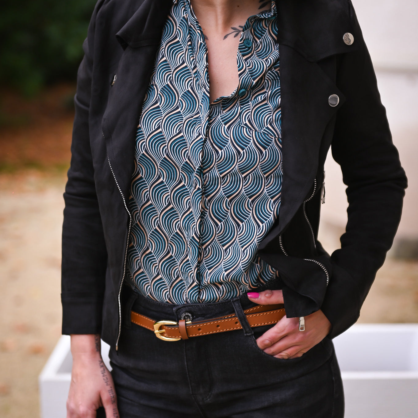 Perfecto en Suédine noir la boutique de lydie