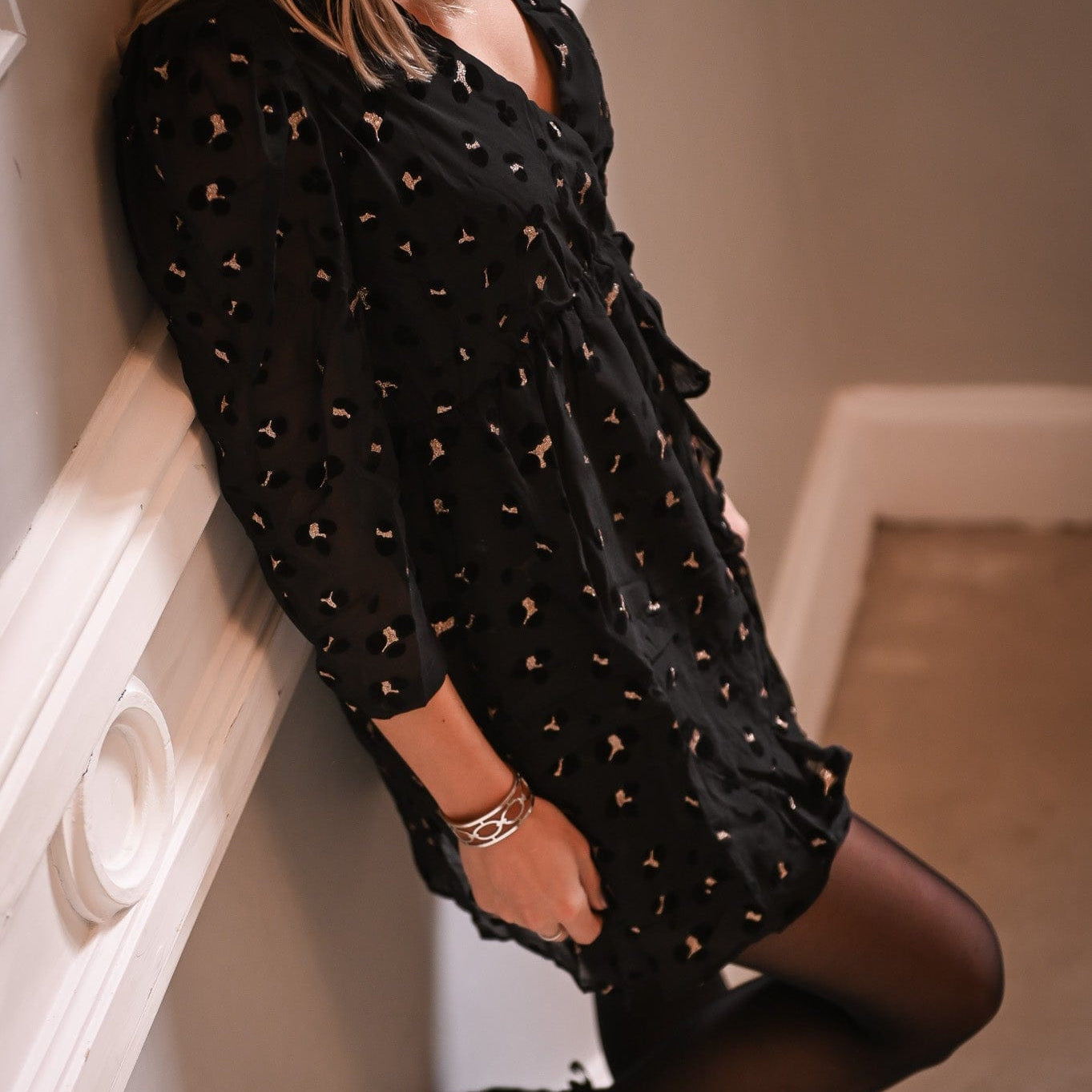 robe noire léopard la boutique de lydie