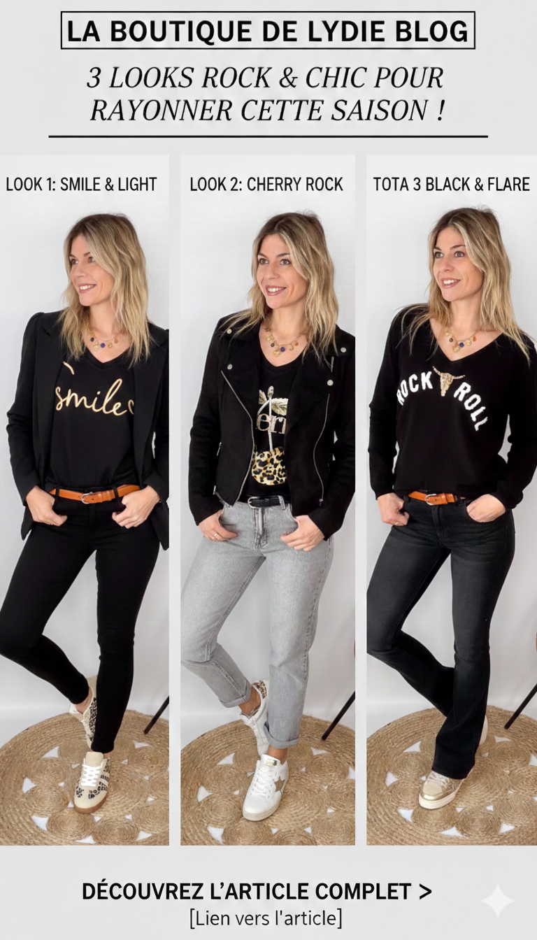 3 Looks Rock & Chic pour Rayonner cette Saison avec La Boutique de Lydie 🖤