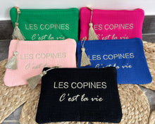 Charger l&#39;image dans la galerie, Pochette à message &quot;Les copines c&#39;est la vie&quot;
