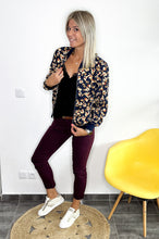 Charger l&#39;image dans la galerie, Bombers marine fleuri la boutique de lydie
