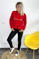 Sweat rouge à capuche la boutique de lydie