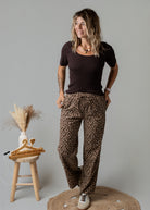 Pantalon fluide velours côtelé léopard la boutique de lydie