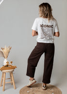 T-shirt blanc Iconic léopard 