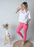 Jean Skinny Rose Azalée