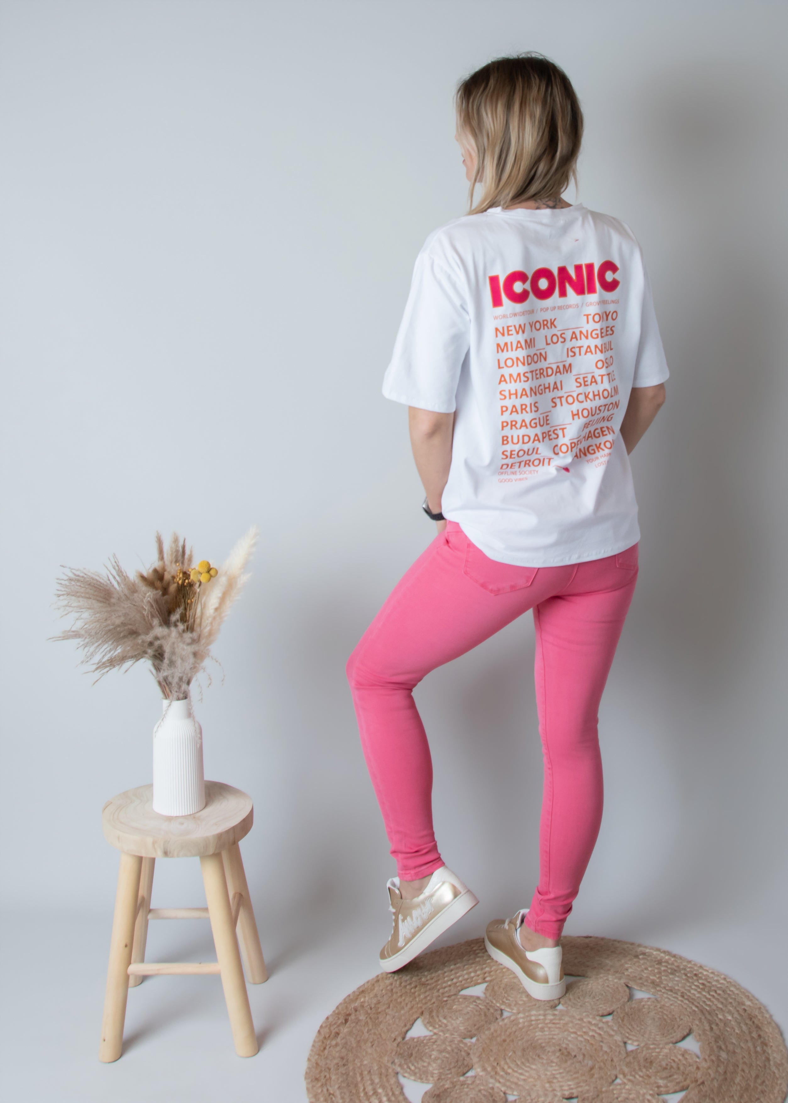 Jean Skinny Rose Azalée femme