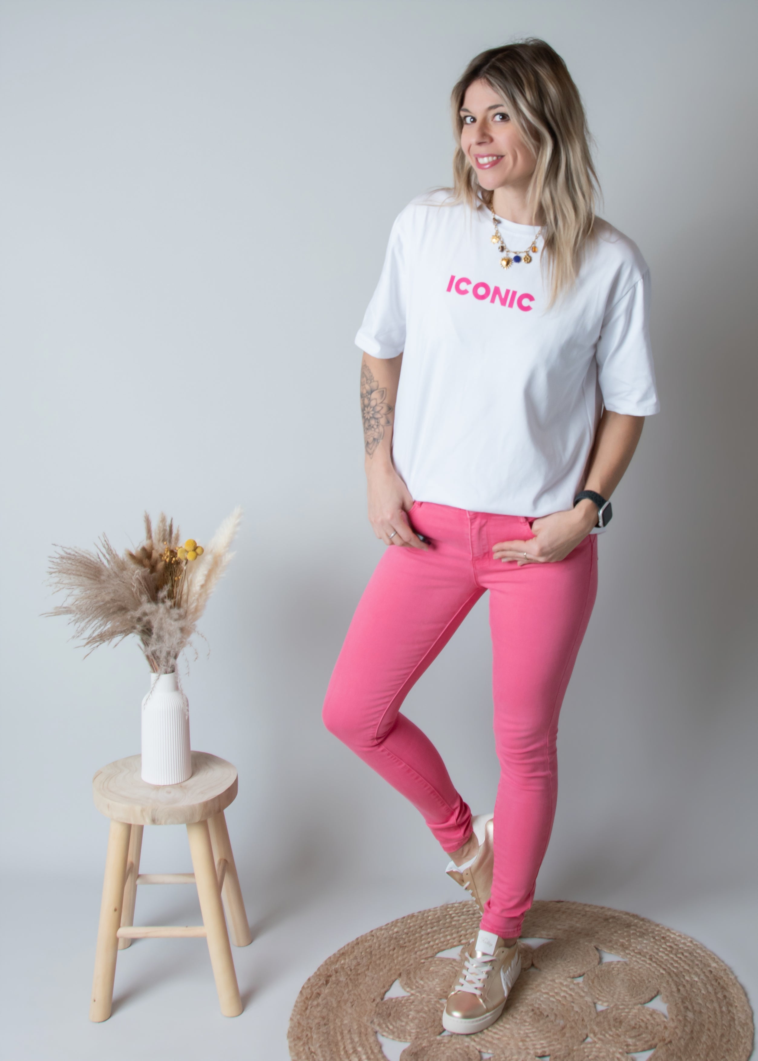 Jean Skinny Rose Azalée femme